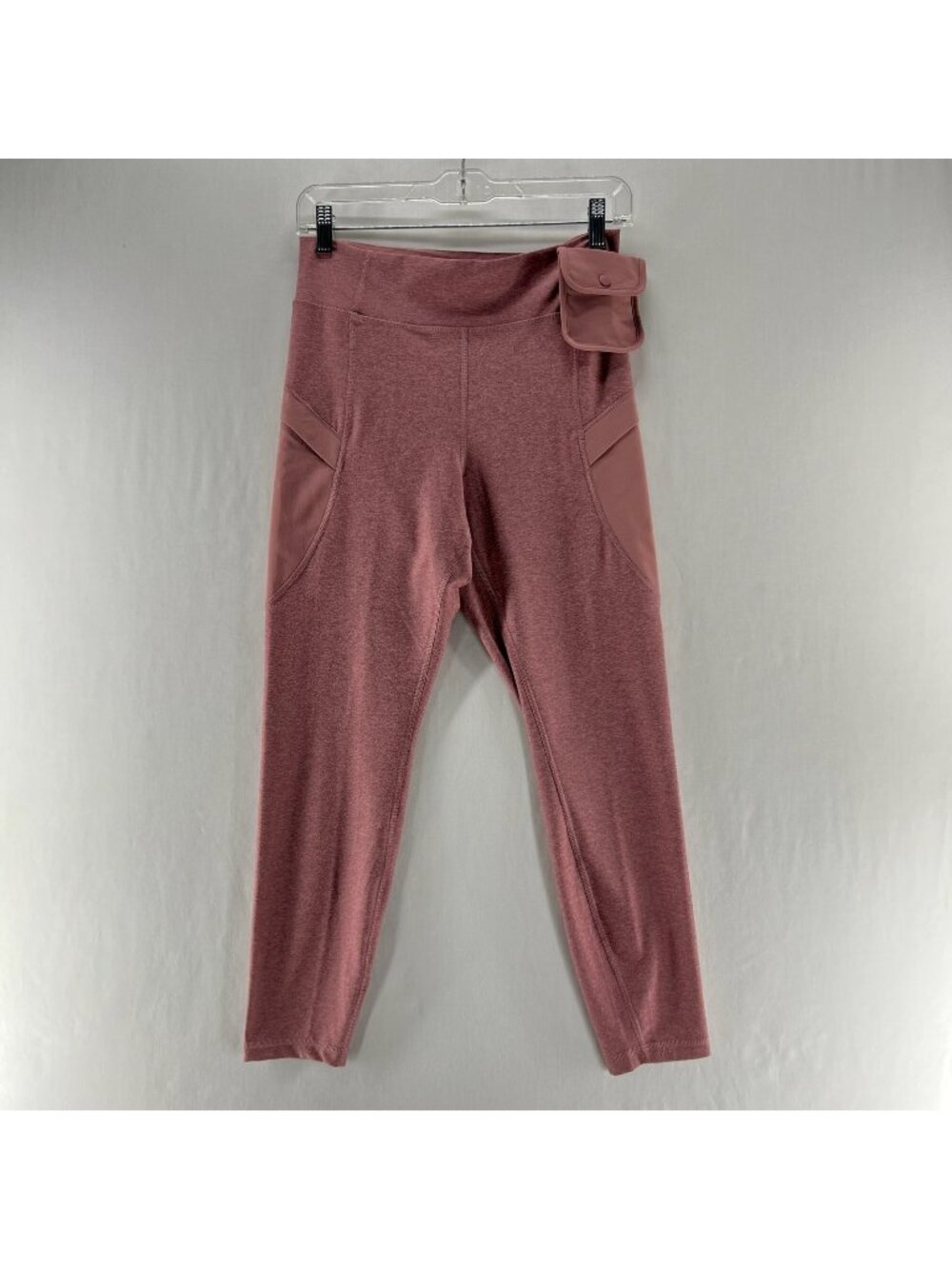 Old Navy Cloud+ Go-Dry 7/8 Leggings Womens M High Waisted Pockets Pink Woodrose